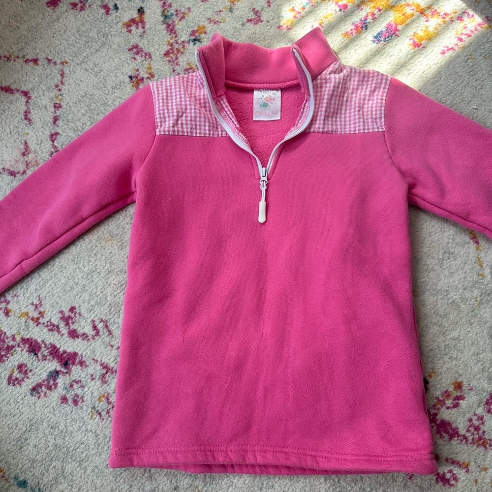 Stitchy Fish sweatshirt in Pink